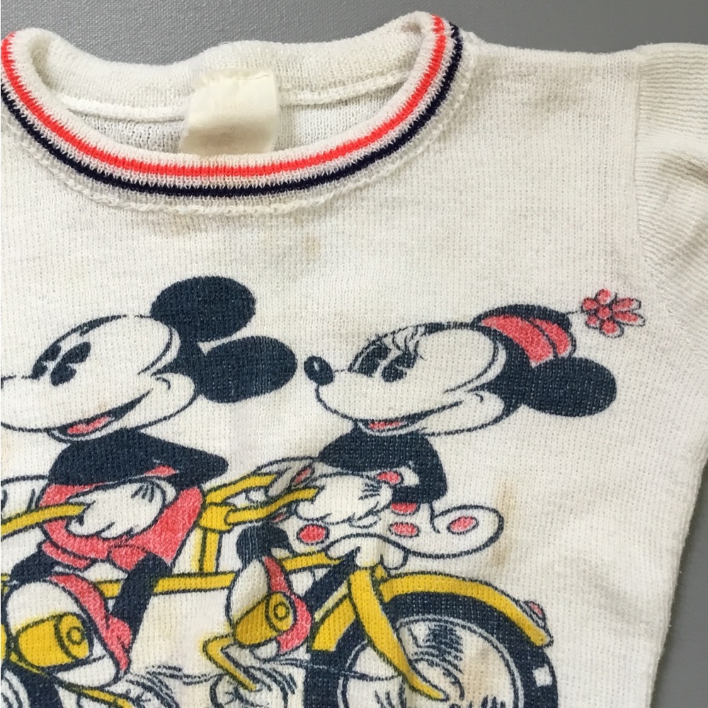 1970s Vintage Disney Mickey Minnie Mouse Knit Top Read - Picture 4 of 9